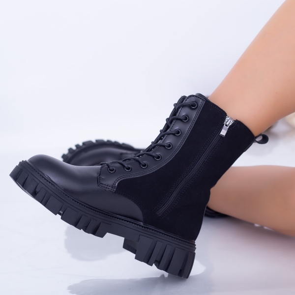 Ghete dama negre din piele ecologica Amaza, 2 - Kalapod.net