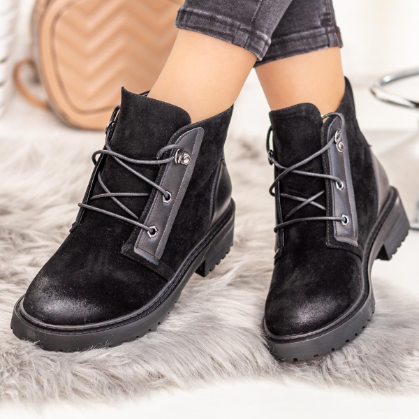 Ghete dama negre din piele ecologica Kalada, 2 - Kalapod.net