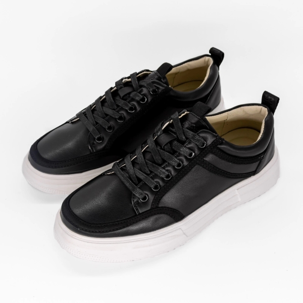 Pantofi sport barbati negri din piele ecologica Archie, 2 - Kalapod.net