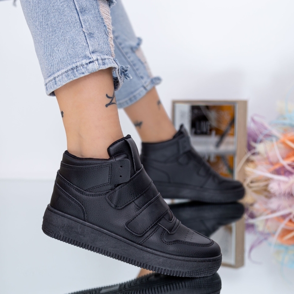 Pantofi sport dama negri din piele ecologica Zoella - Kalapod.net