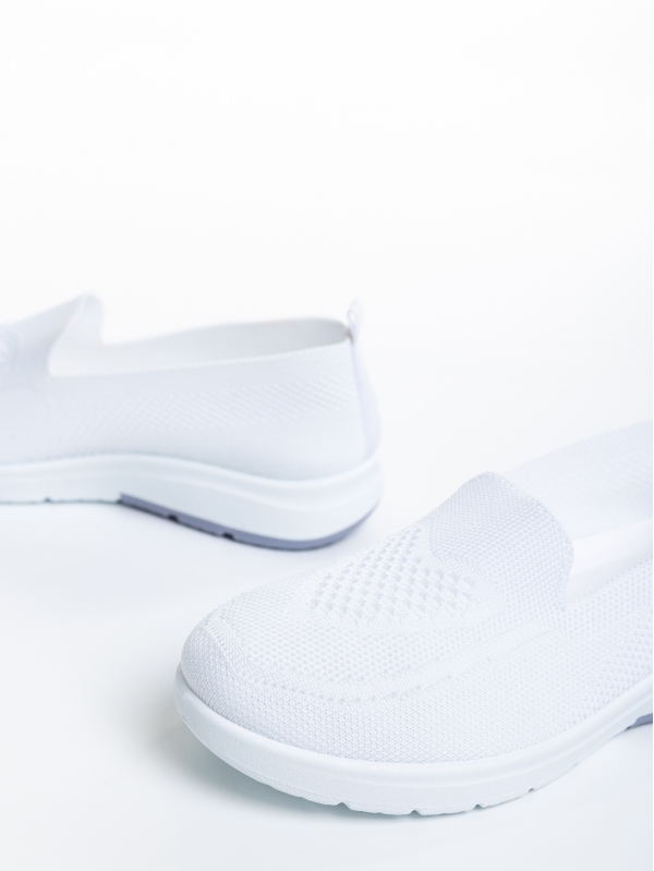 Pantofi sport dama albi din material textil Hadasa, 6 - Kalapod.net