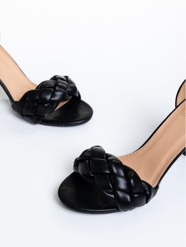 Sandale dama negre din piele ecologica Luigia, 6 - Kalapod.net