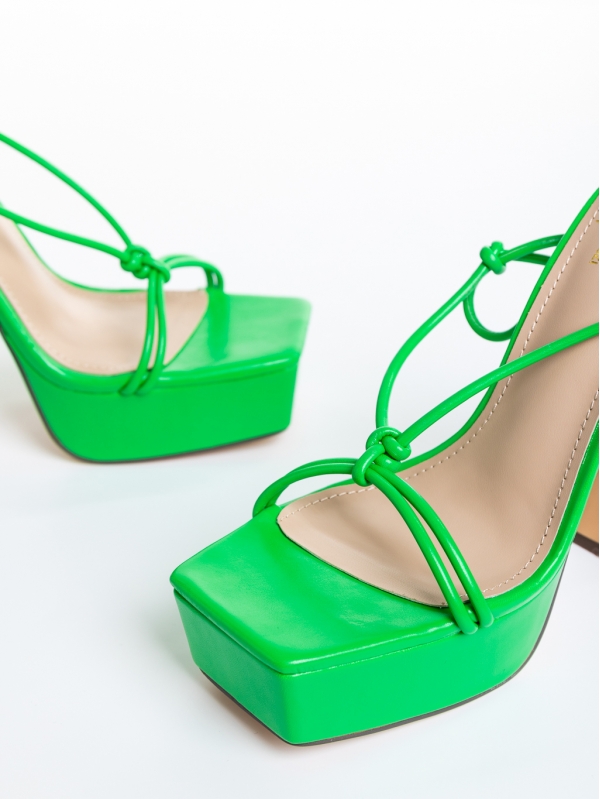 Sandale dama verde din piele ecologica Kimbra, 6 - Kalapod.net