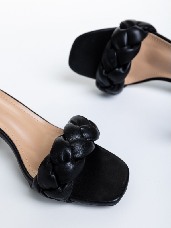 Sandale dama negre din piele ecologica Leida, 6 - Kalapod.net