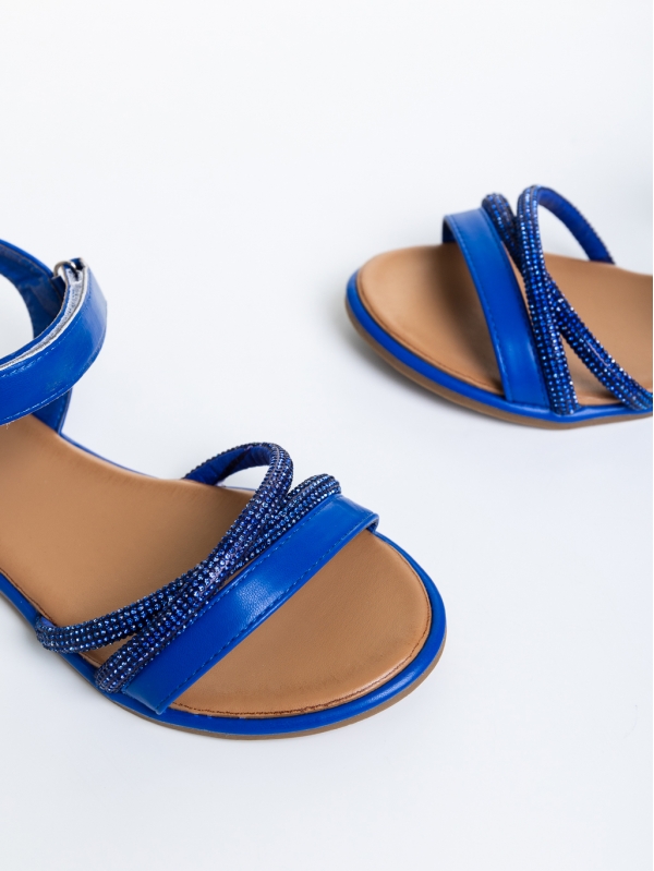 Sandale dama albastre din piele ecologica Meriel, 6 - Kalapod.net