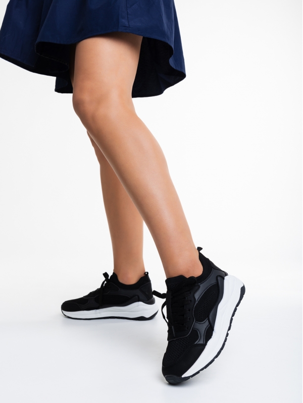 Pantofi sport dama negri din material textil Nuria, 3 - Kalapod.net