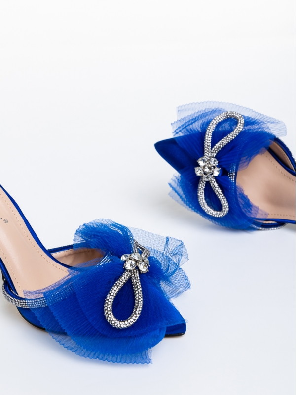 Pantofi dama albastre din material textil Alexina, 6 - Kalapod.net