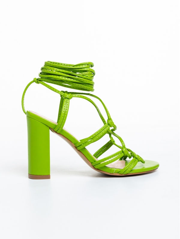Sandale dama verzi din piele ecologica Evalina, 5 - Kalapod.net