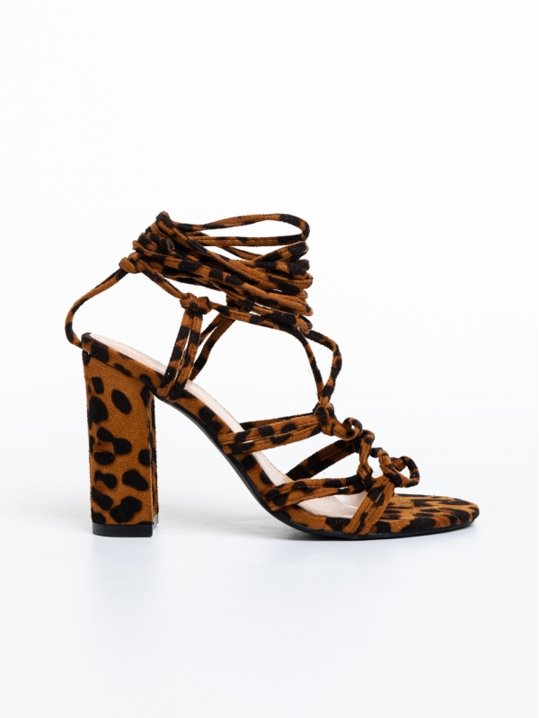 Sandale dama leopard din piele ecologica Evalina, 5 - Kalapod.net