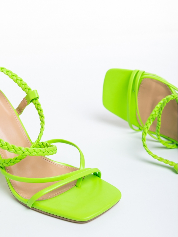 Sandale dama verzi din piele ecologica Elesia, 6 - Kalapod.net