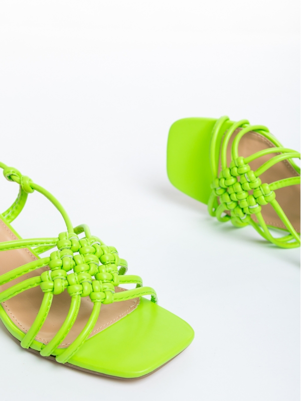 Sandale dama verzi din piele ecologica Nereida, 6 - Kalapod.net