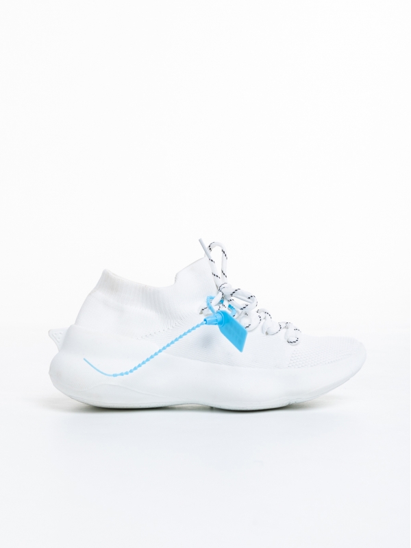 Pantofi sport dama albi din material textil Lacrecia, 5 - Kalapod.net