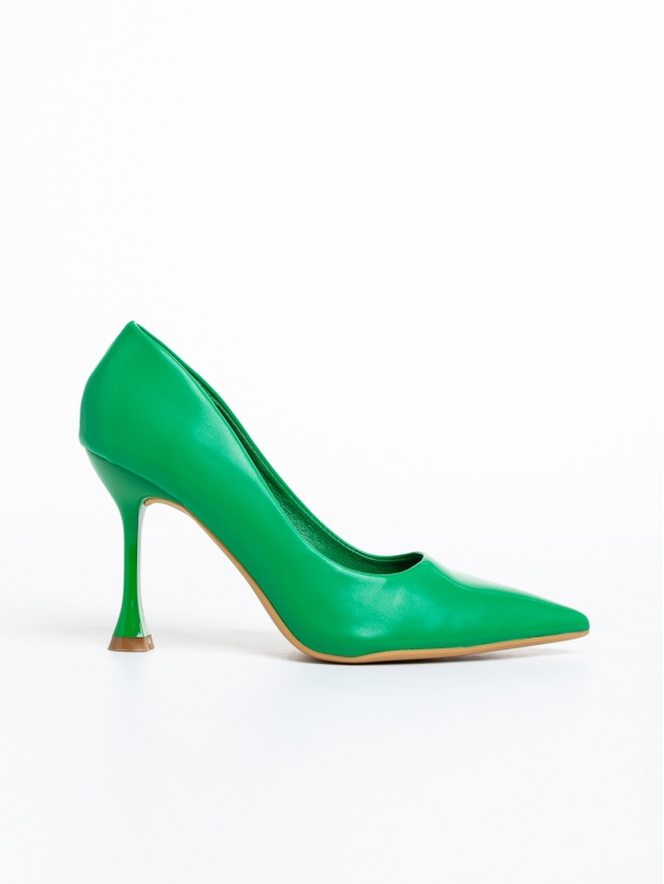 Pantofi dama verzi cu toc din piele ecologica Darcey, 5 - Kalapod.net