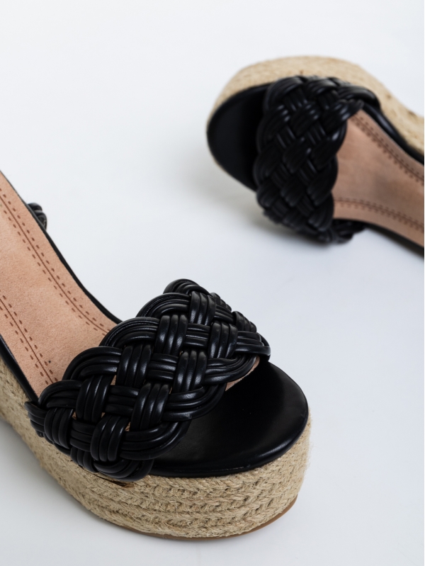 Sandale dama negre din piele ecologica Erandi, 6 - Kalapod.net
