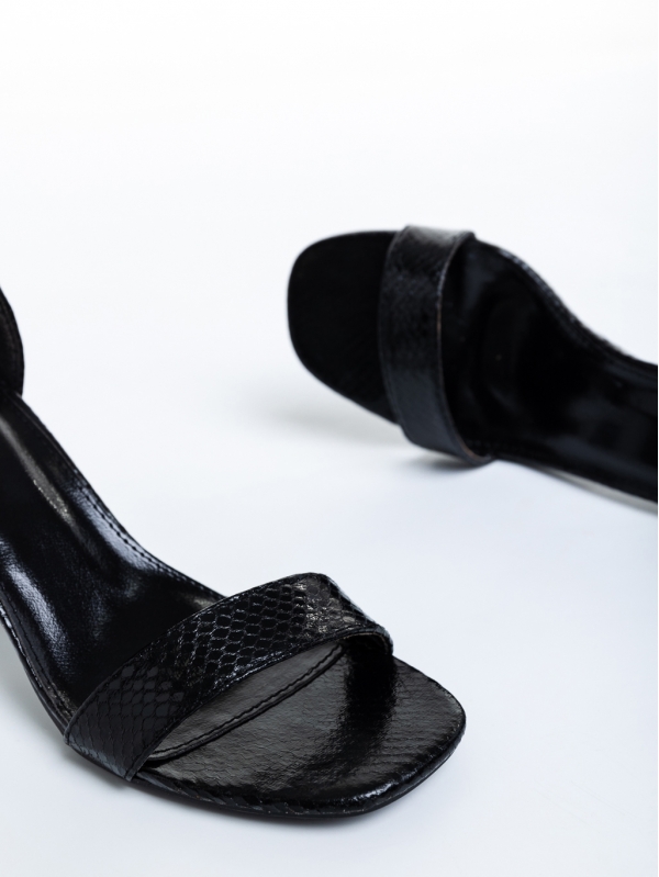Sandale dama negre din piele ecologica Kaisa, 6 - Kalapod.net