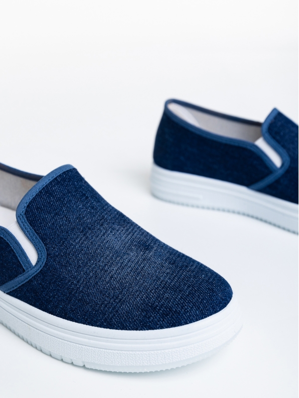 Pantofi sport dama albastri inchis din material textil Lorinda, 6 - Kalapod.net