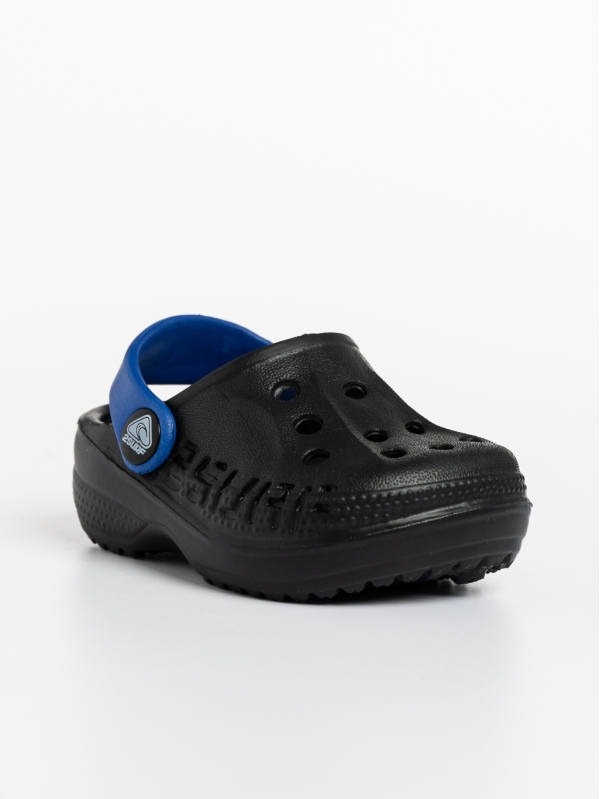 Papuci copii negri cu albastru din material sintetic Lexani, 2 - Kalapod.net