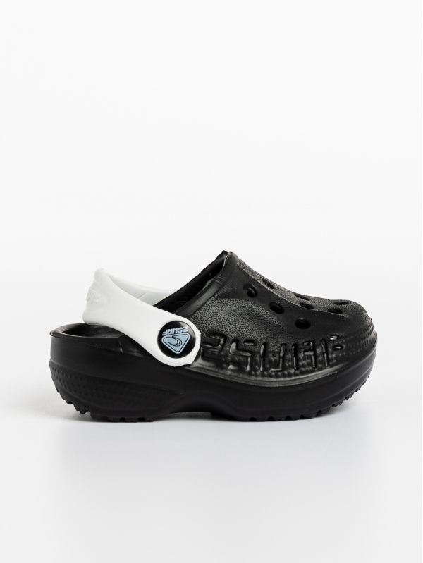 Papuci copii negri cu alb din material sintetic Lexani, 3 - Kalapod.net