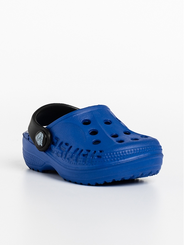 Papuci copii albastri cu negru din material sintetic Lexani, 3 - Kalapod.net