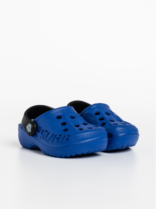 Papuci copii albastri cu negru din material sintetic Lexani - Kalapod.net