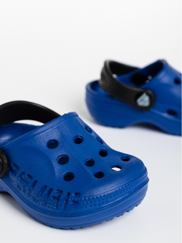 Papuci copii albastri cu negru din material sintetic Lexani, 4 - Kalapod.net