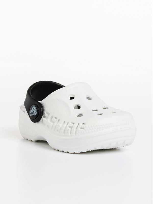 Papuci copii albi cu negru din material sintetic Lexani, 2 - Kalapod.net