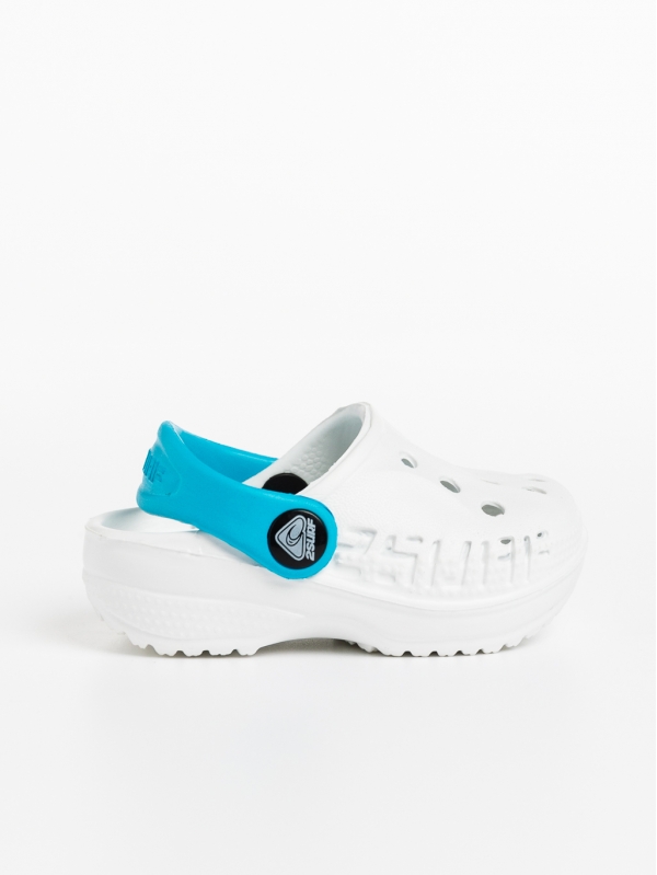 Papuci copii albi cu albastru din material sintetic Lexani, 3 - Kalapod.net