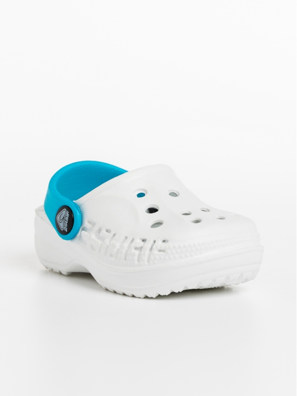 Papuci copii albi cu albastru din material sintetic Lexani, 2 - Kalapod.net