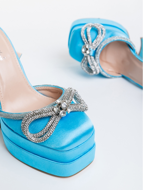 Pantofi dama albastri din material textil Oneda, 6 - Kalapod.net