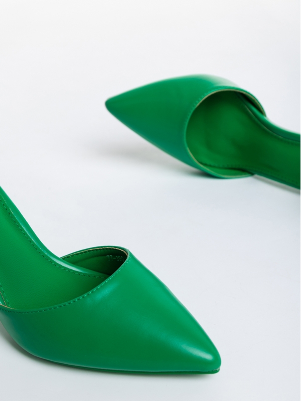 Pantofi dama verzi din piele ecologica Ravza, 6 - Kalapod.net