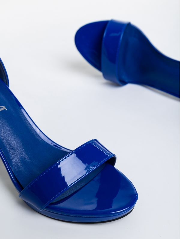 Sandale dama albastre din piele ecologica lacuita Disha, 6 - Kalapod.net