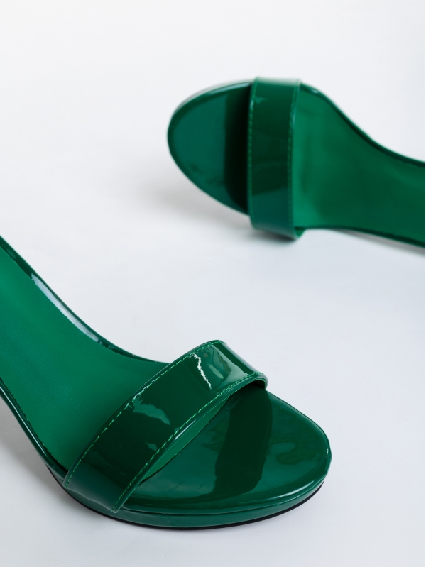 Sandale dama verzi din piele ecologica lacuita Disha, 6 - Kalapod.net