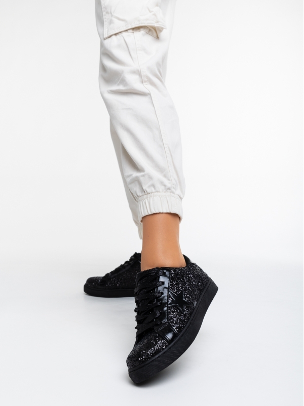 Pantofi sport dama negri din material textil Deitra, 2 - Kalapod.net