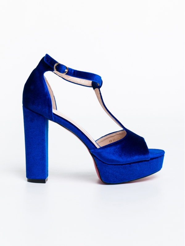 Sandale dama albastri din material textil Glaucia, 5 - Kalapod.net
