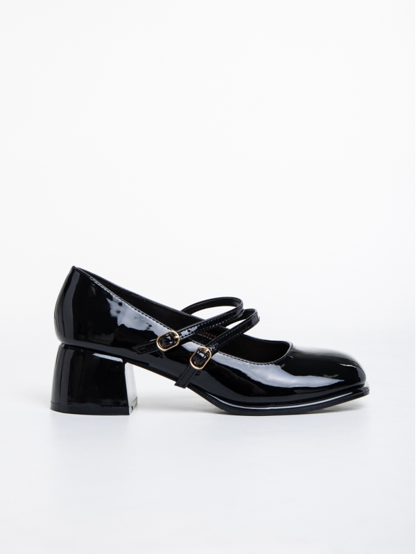 Pantofi dama negri cu toc din piele ecologica lacuita Christelle, 5 - Kalapod.net