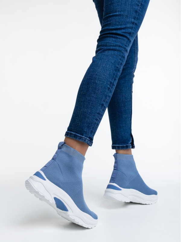 Pantofi sport dama albastri din material textil Bedelia, 2 - Kalapod.net