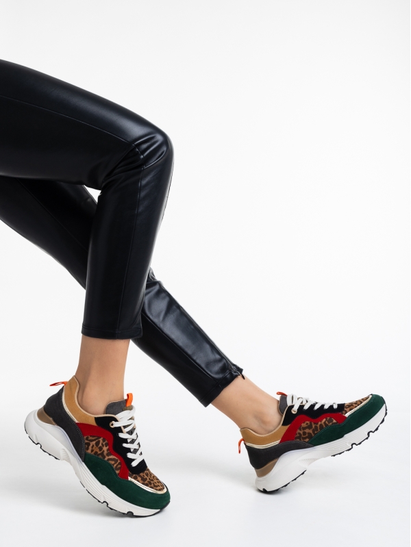 Pantofi sport dama leopard din material textil Doireann, 4 - Kalapod.net