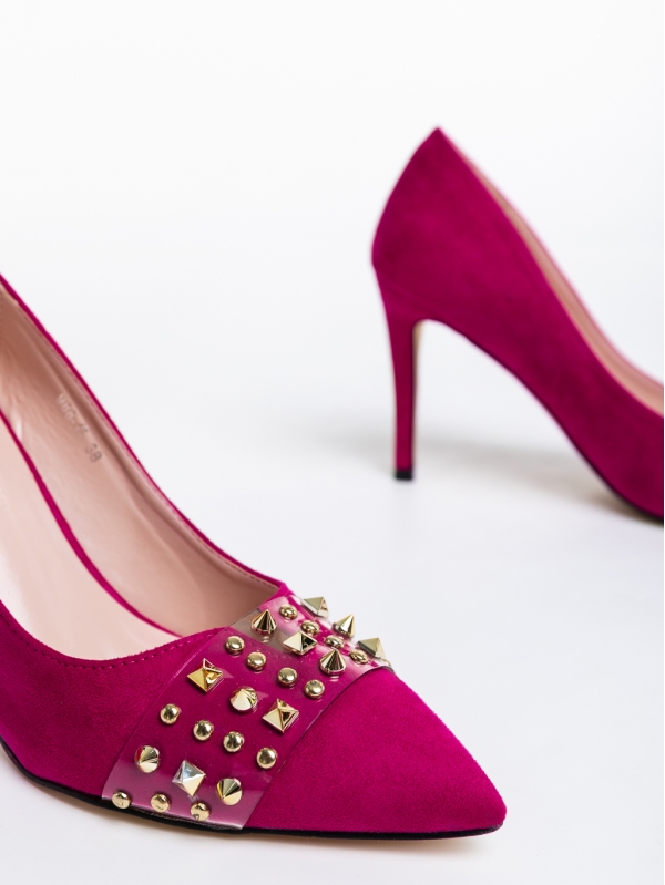 Pantofi dama roz din material textil Gundega, 6 - Kalapod.net