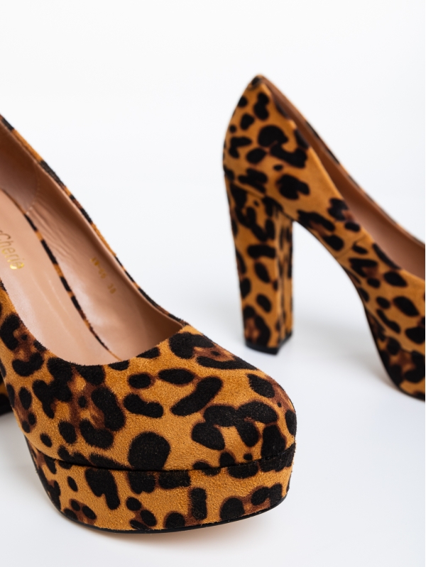 Pantofi dama leopard din material textil Delmara, 7 - Kalapod.net