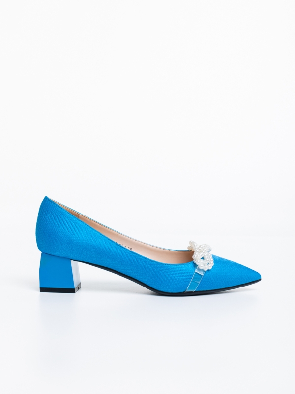 Pantofi dama albastri din material textil Maricela, 5 - Kalapod.net