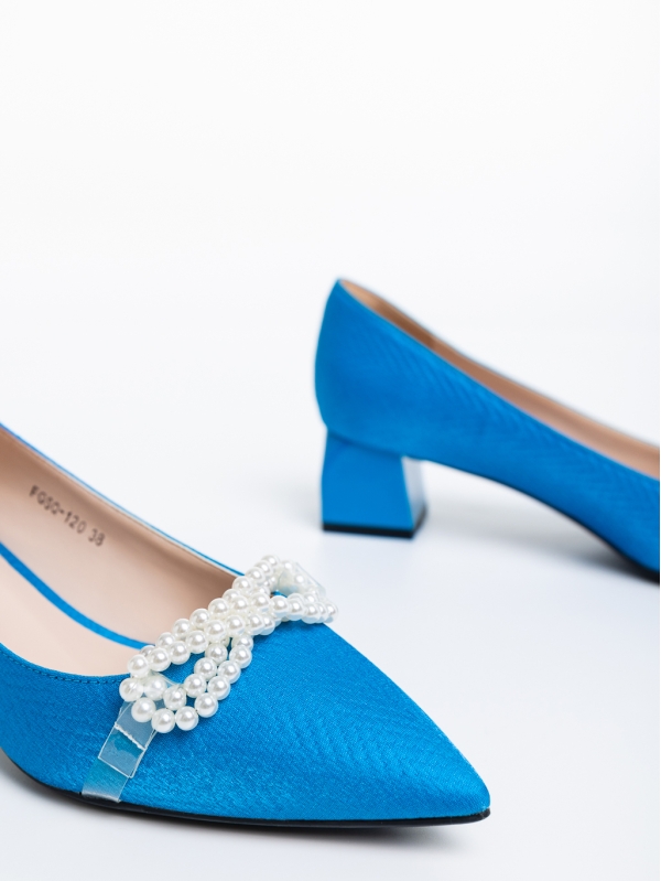 Pantofi dama albastri din material textil Maricela, 6 - Kalapod.net