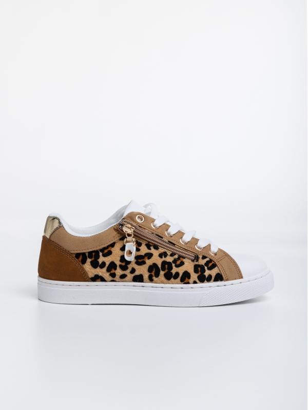Pantofi sport dama leopard din piele ecologica si material textil Kevia, 5 - Kalapod.net