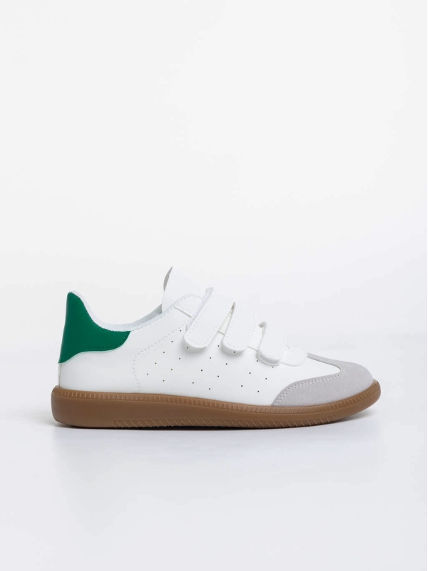 Pantofi sport dama albi cu verde din piele ecologica Raynor, 5 - Kalapod.net