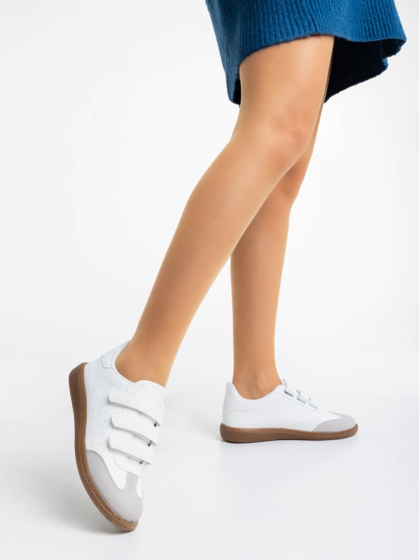Pantofi sport dama albi din piele ecologica Raynor, 3 - Kalapod.net