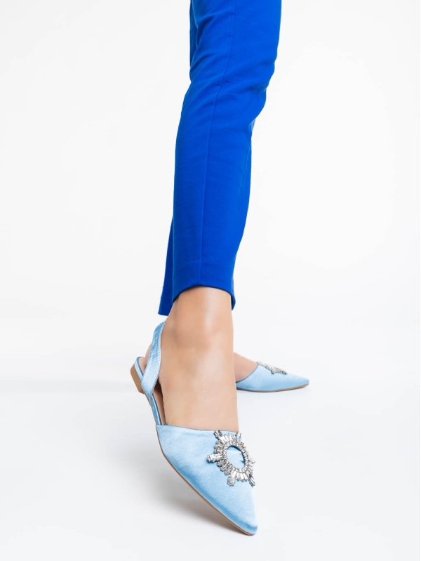 Pantofi dama albastri din material textil Jenita, 2 - Kalapod.net