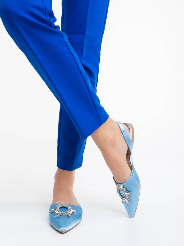 Pantofi dama albastri din material textil Jenita - Kalapod.net