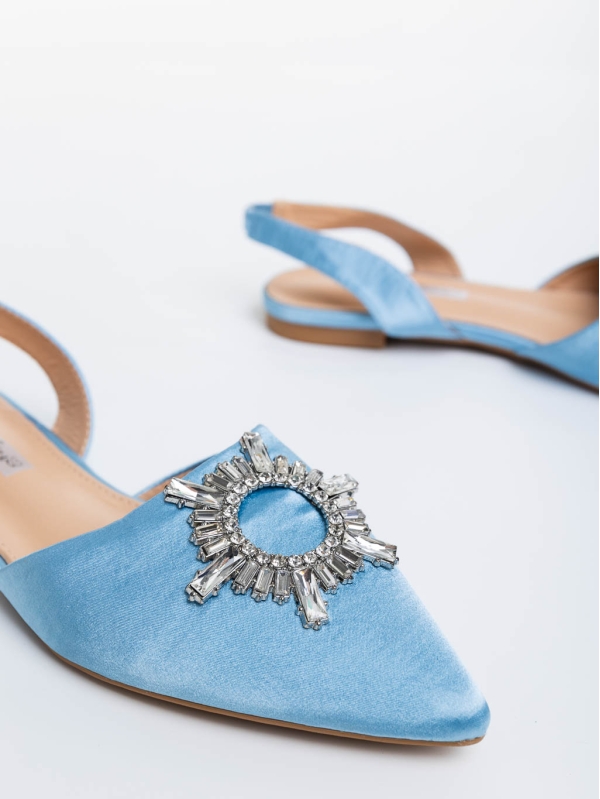 Pantofi dama albastri din material textil Jenita, 6 - Kalapod.net