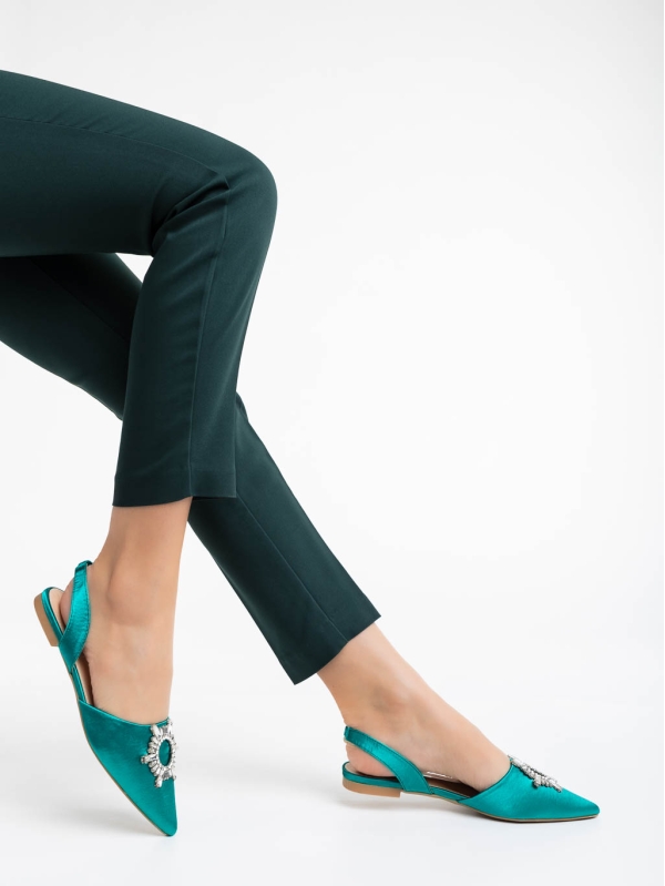 Pantofi dama verzi din material textil Jenita, 6 - Kalapod.net