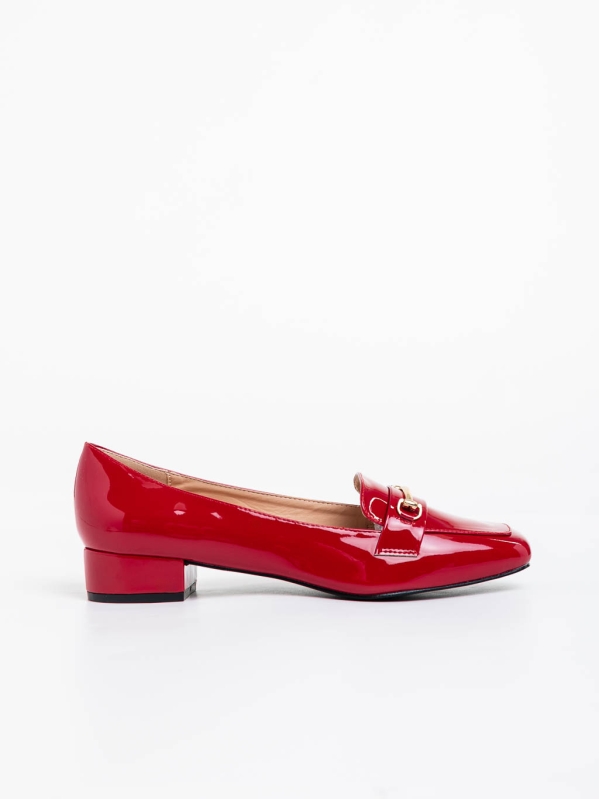 Pantofi dama rosii cu toc din piele ecologica lacuita Shantay, 3 - Kalapod.net