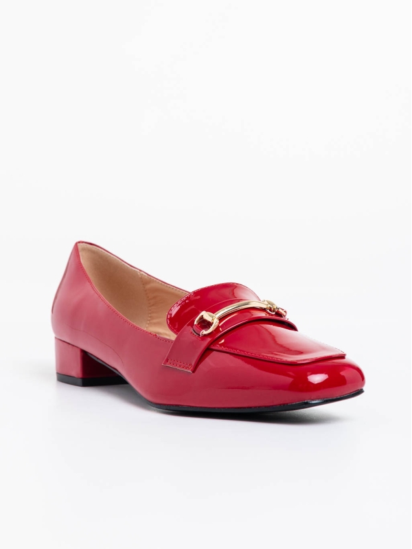Pantofi dama rosii cu toc din piele ecologica lacuita Shantay, 2 - Kalapod.net